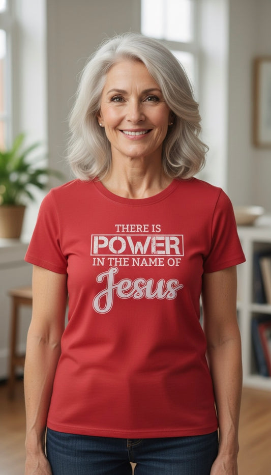 'Power in the Name of Jesus' T-Shirt (Red)
