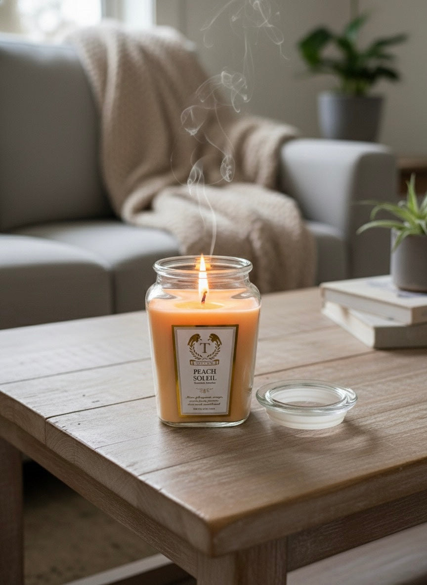 Fresh Peach Six Scents Scented Jar Candle