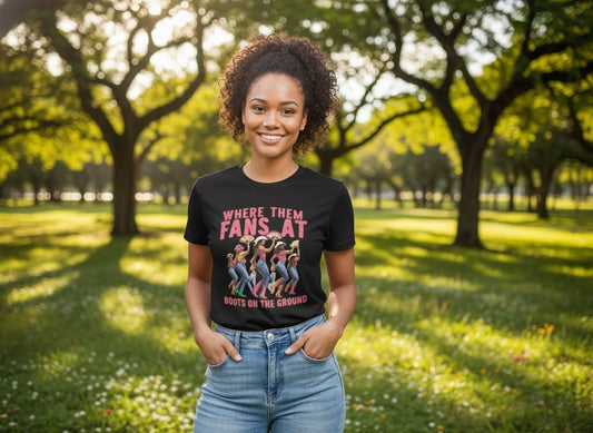 'Where Them Fans At' T-Shirt (Black)