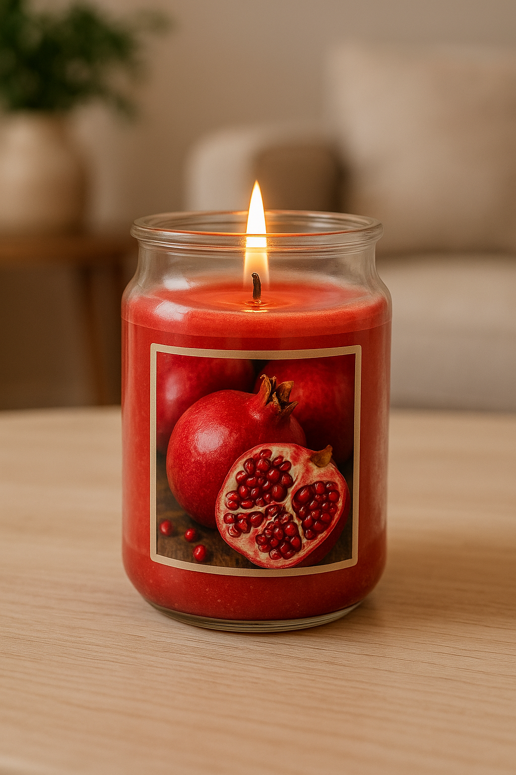 Pomegrenate Scented Candle
