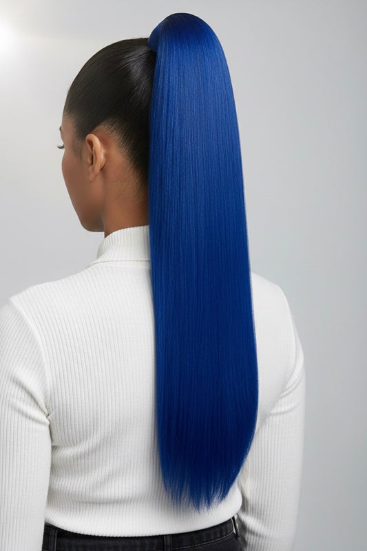 Electric Blue Straight Hair Braiding Hair