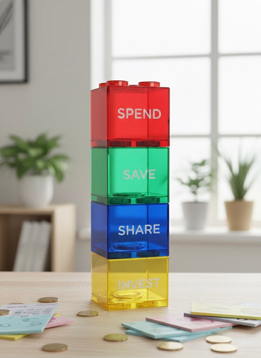 Kids Money Management Stacking Blocks