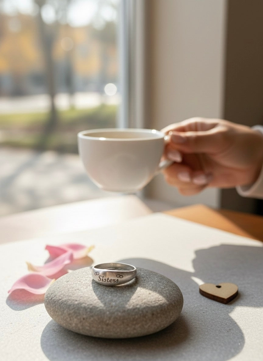 Sterling Silver Sisters Infinity Ring