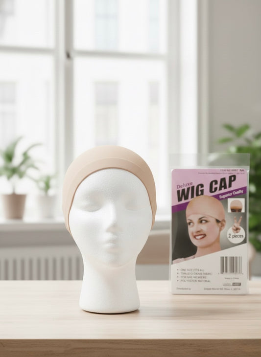 Deluxe Wig Cap (Nude/Beige) - 2 Pack