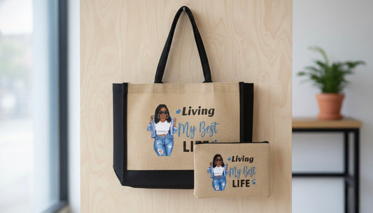 Living My Best Life Canvas Tote